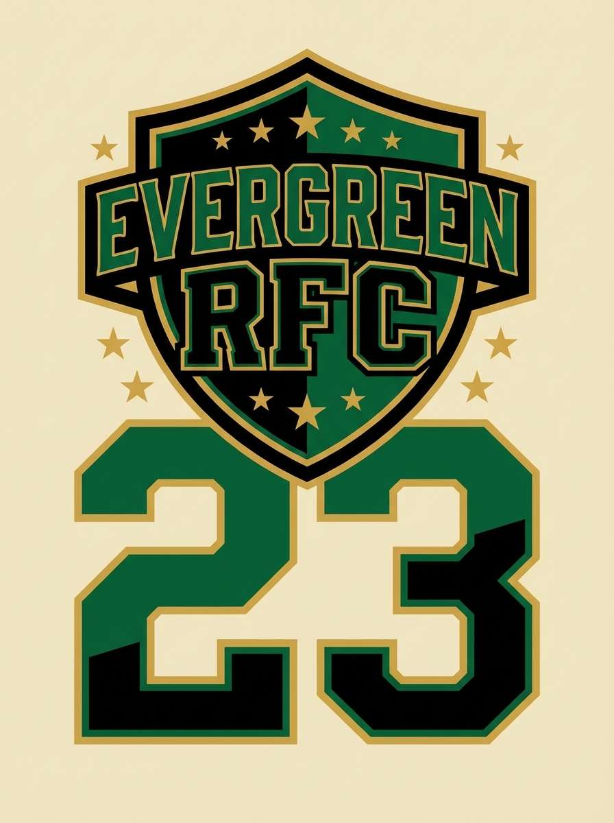 sports poster in green and black