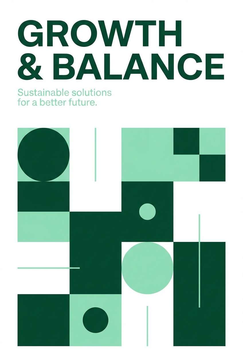 minimal green typography poster