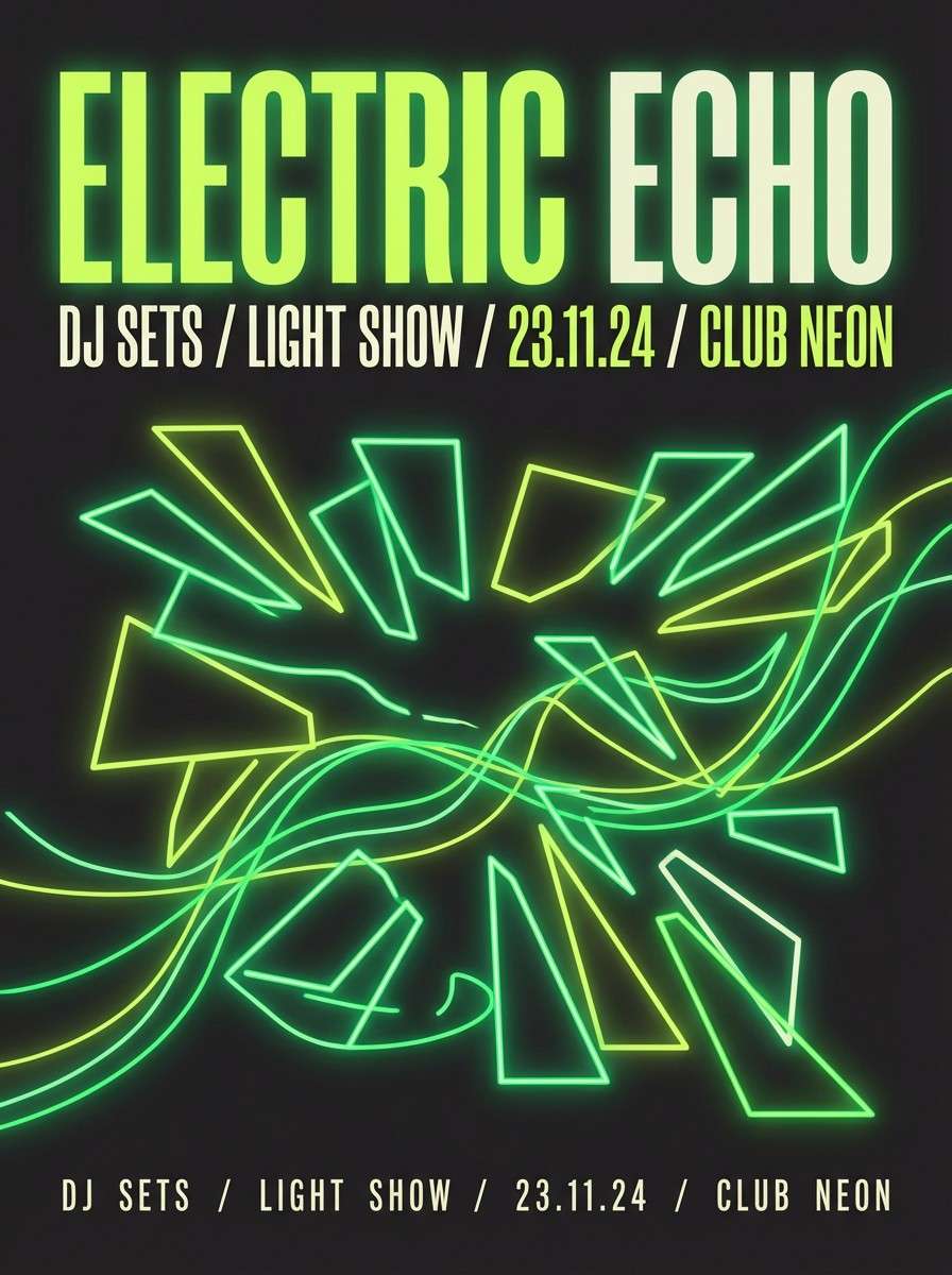 neon green club poster