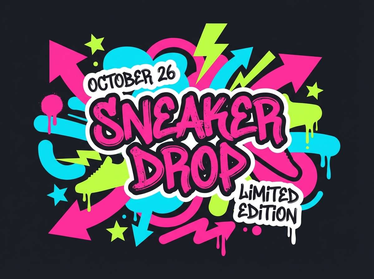 streetwear drop poster layout