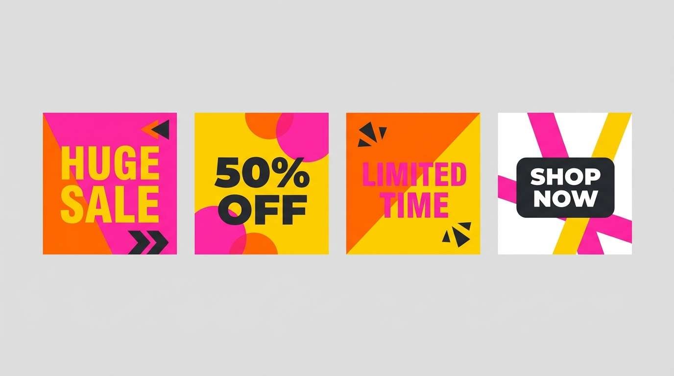 bold promo banner ads