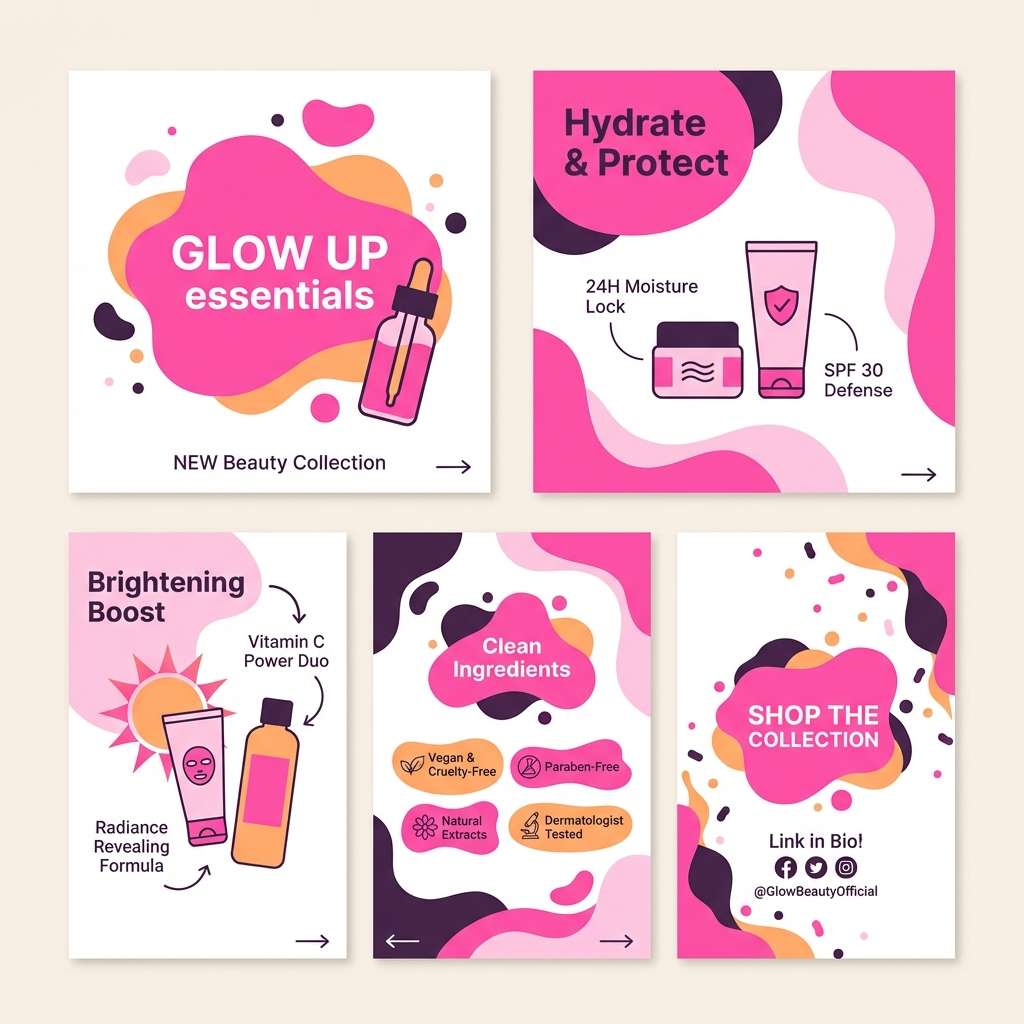 beauty carousel graphic design