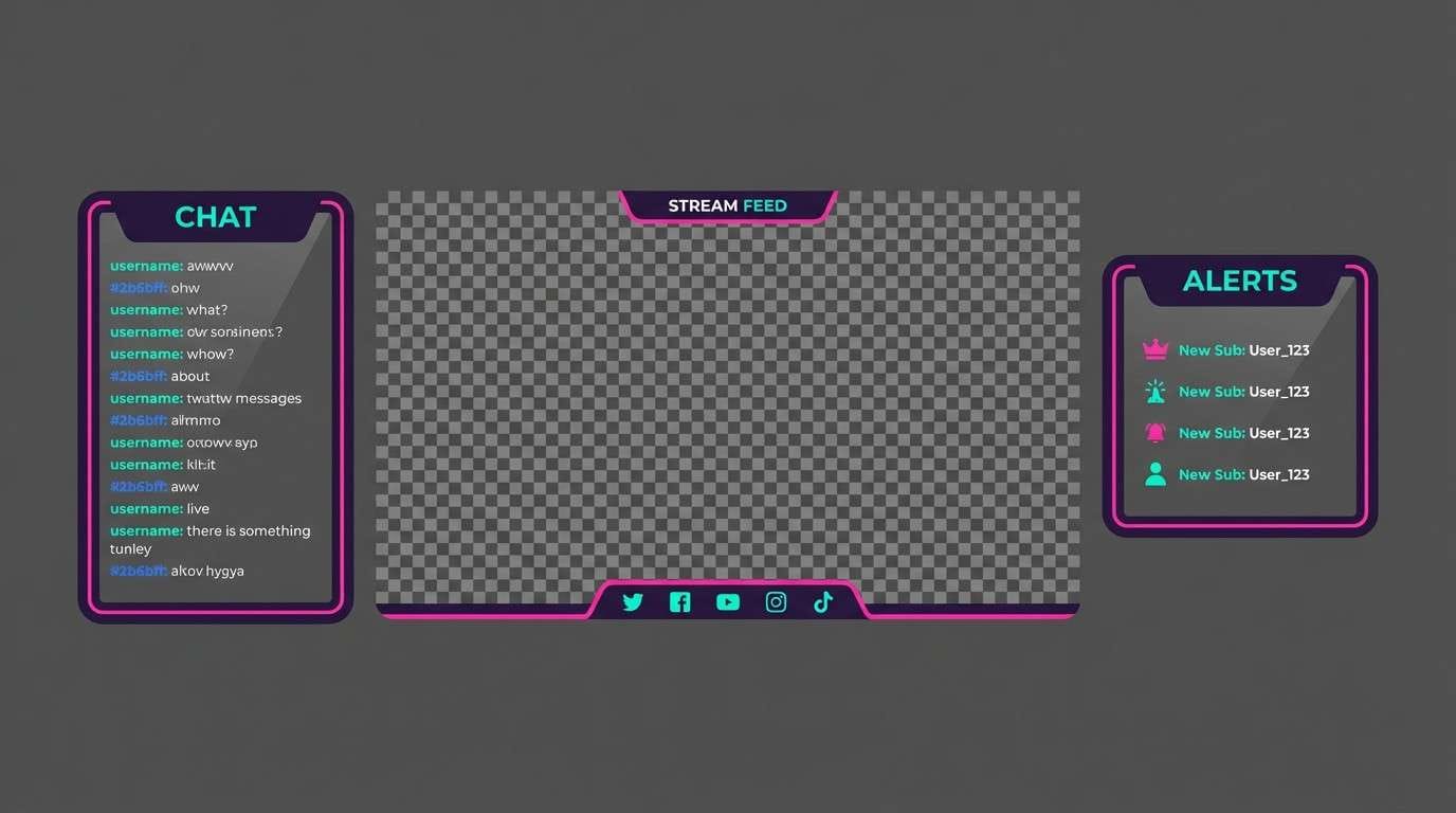 gaming stream overlay ui