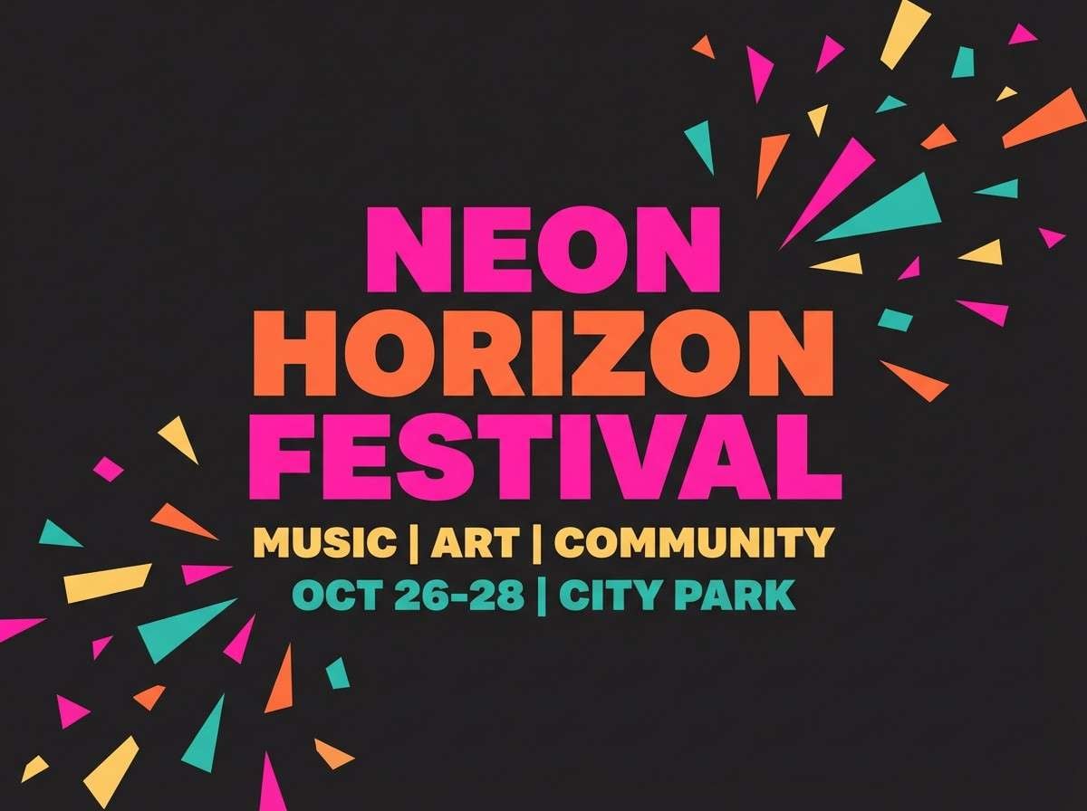 summer festival flyer layout