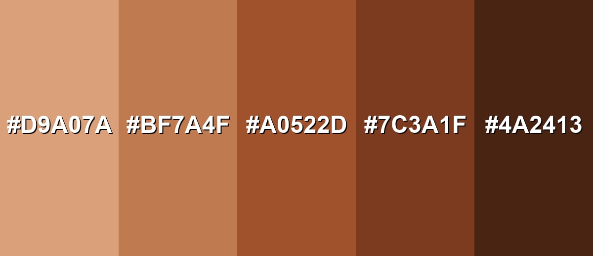 shades and variations of sienna-color