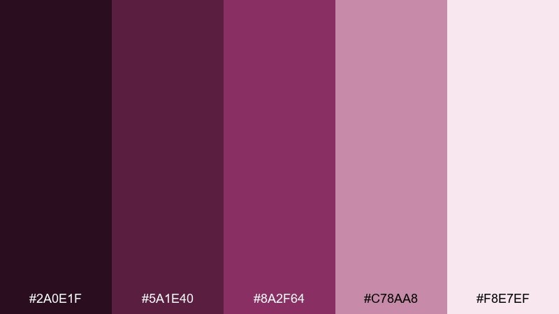 silk grenache vineyard color palette with hex codes