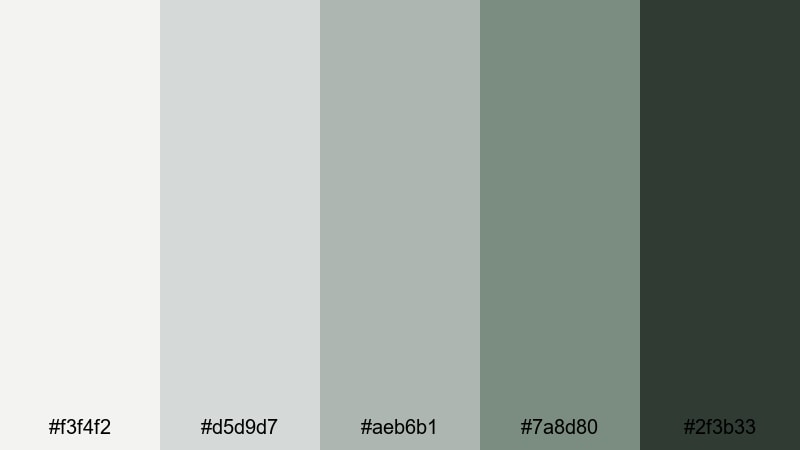 silver & sage color palette with hex codes