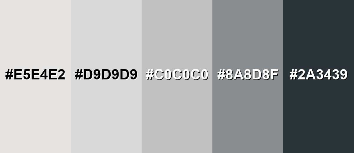 shades and variations of silver-color