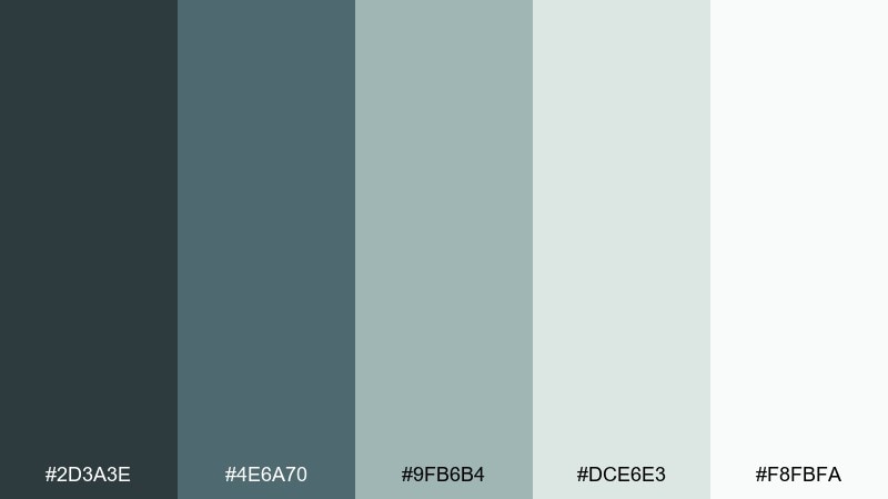 silver fir winter color palette with hex codes