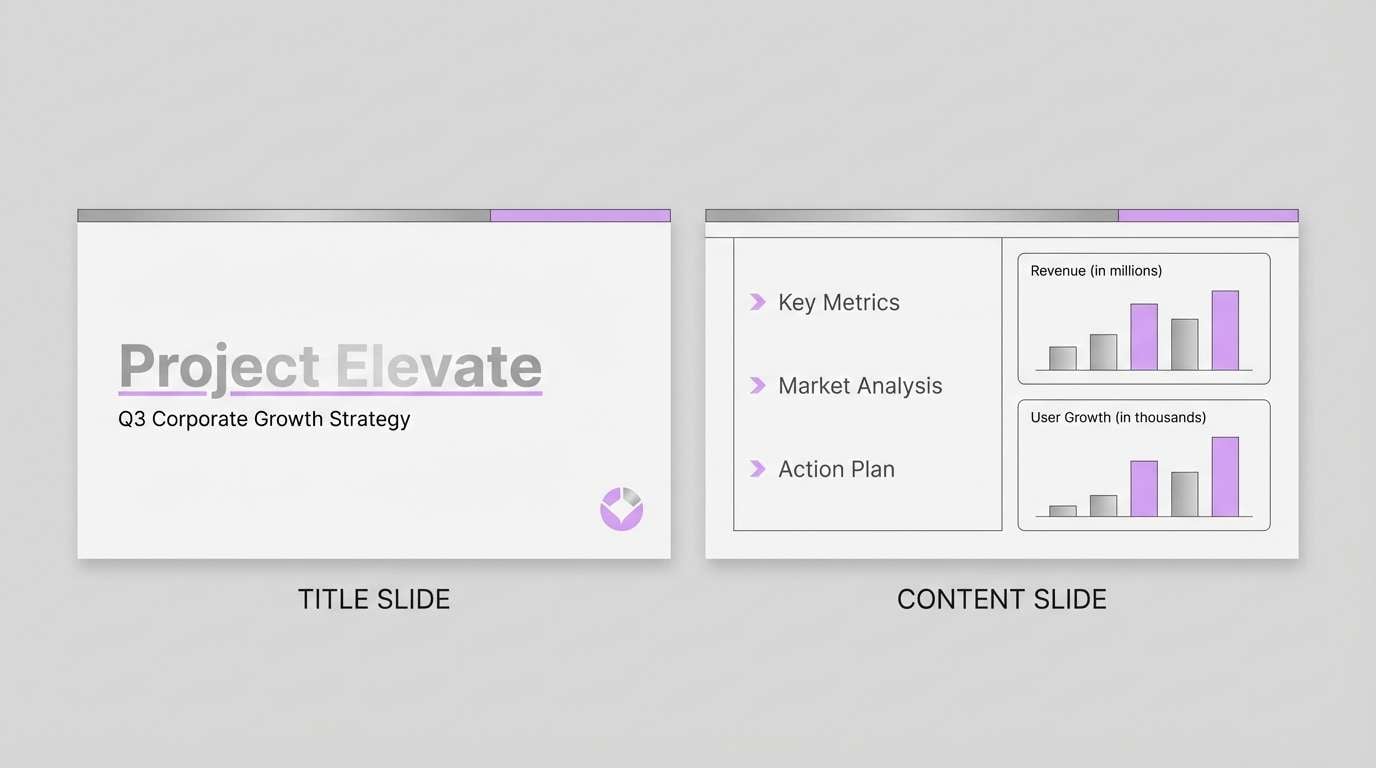 minimal pitch deck slides