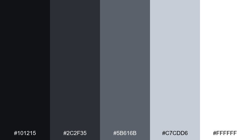 silver lining color palette with hex codes