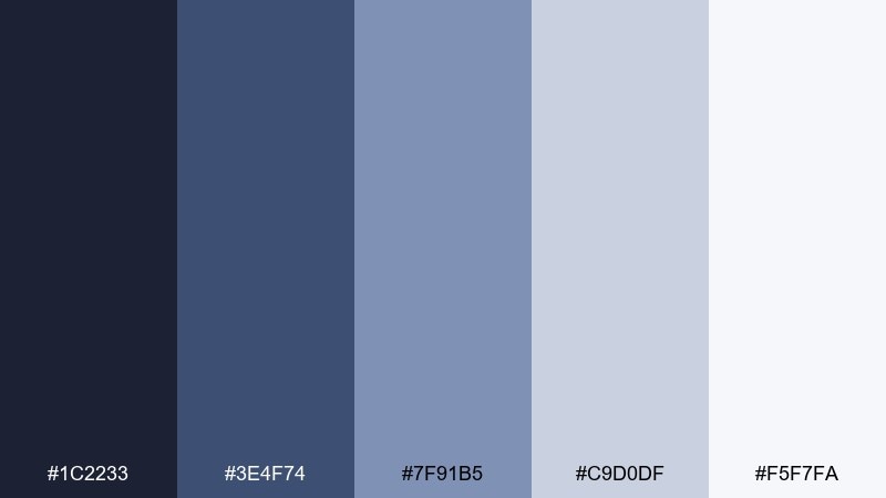 silver lining blue rose color palette with hex codes