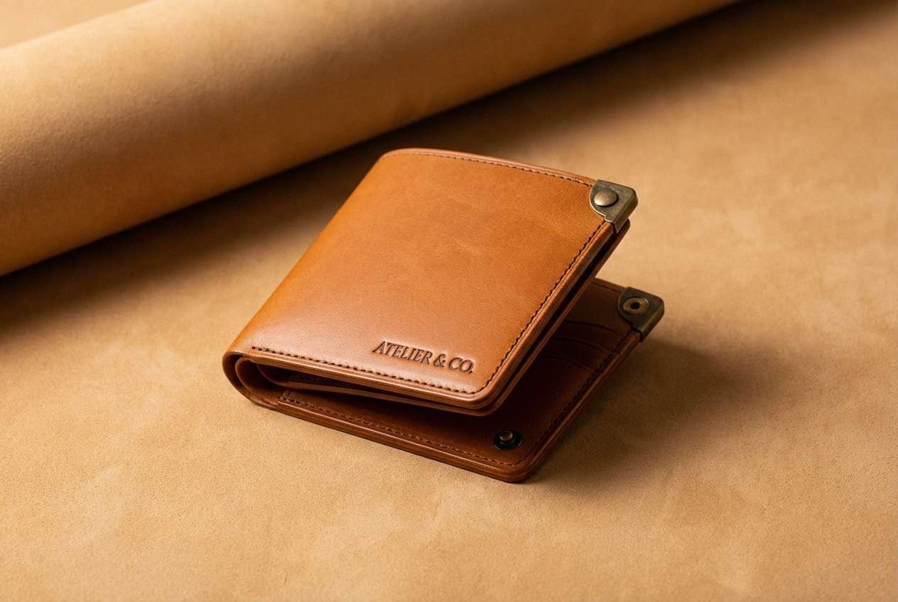 leather wallet ad