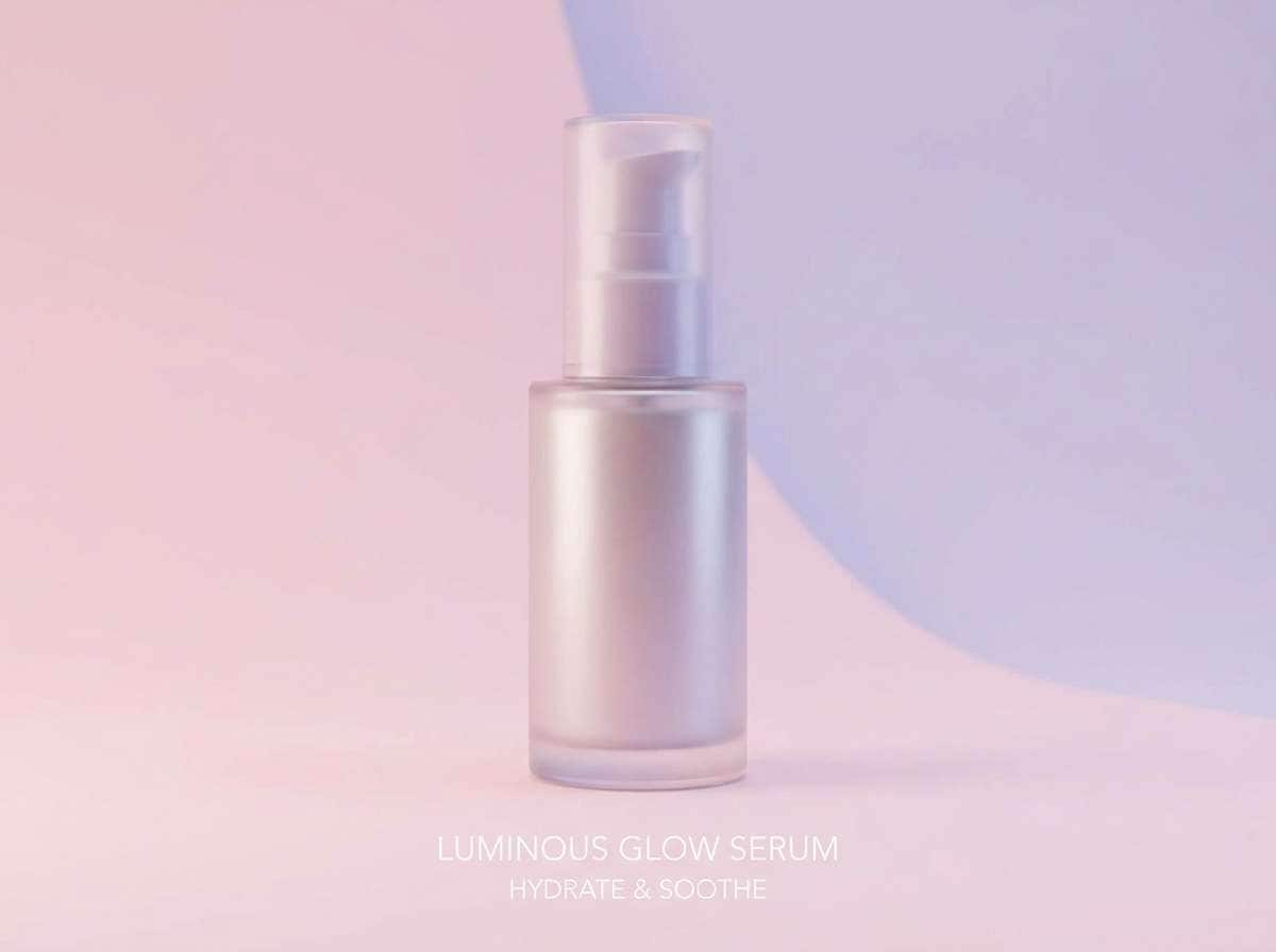 skincare bottle studio ad