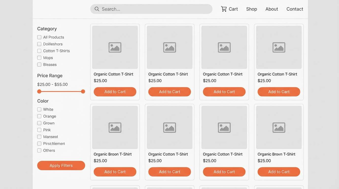 skincare ecommerce page