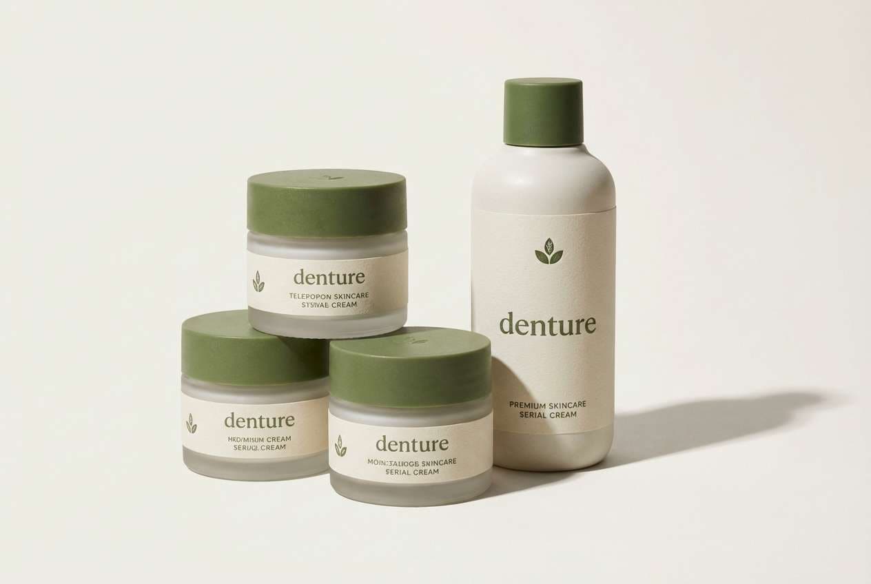 minimal skincare label mockup