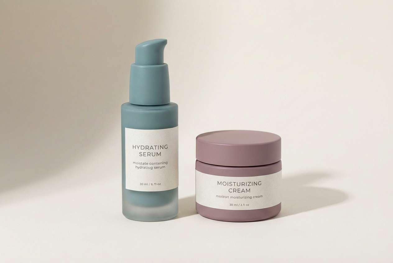 skincare packaging studio shot