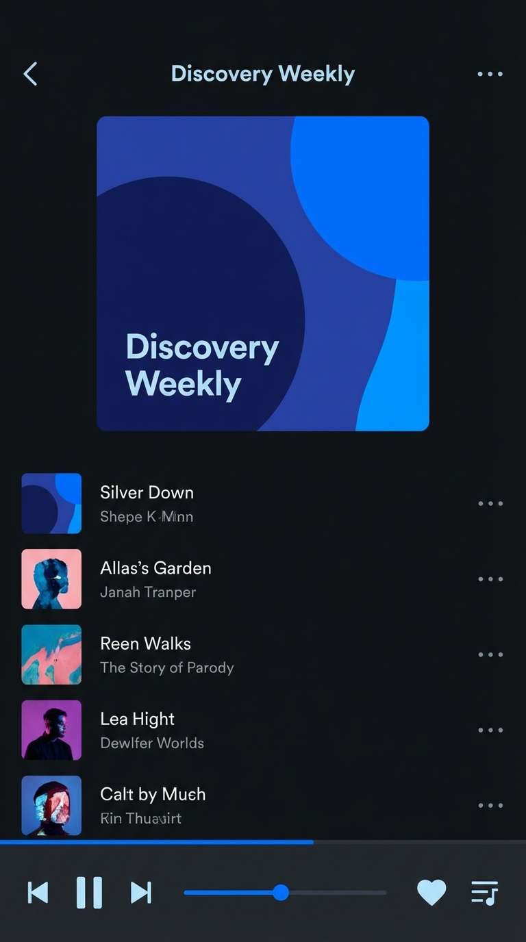 dark music app ui