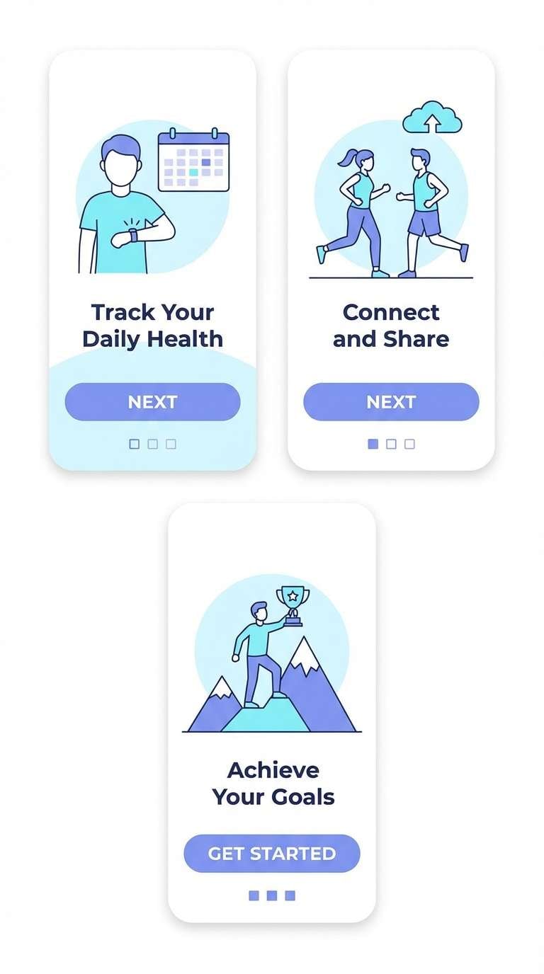 health onboarding ui screens