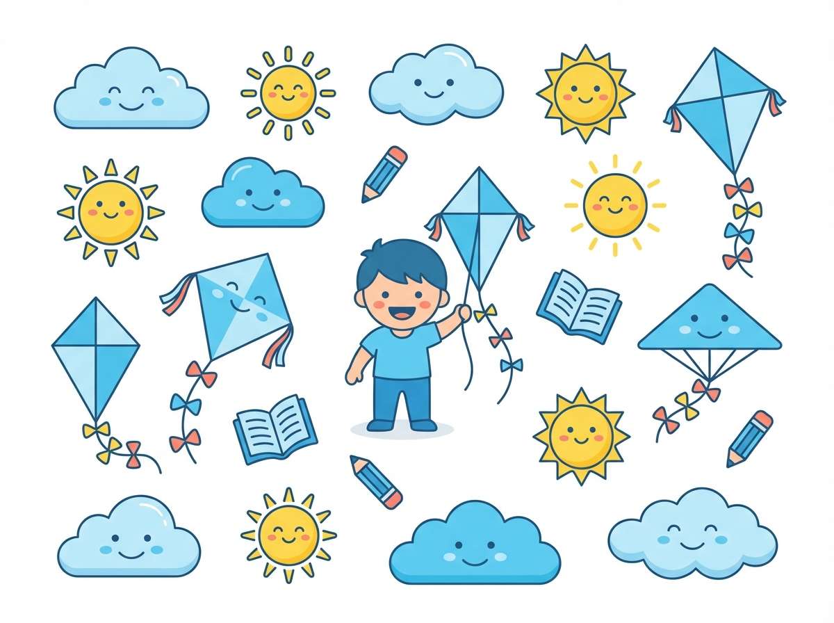 kids app illustration set
