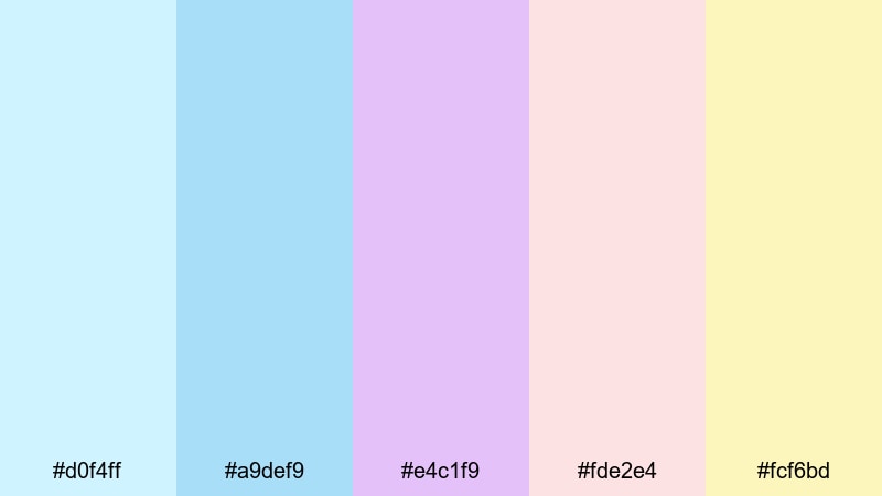 sky hyacinth color palette with hex codes