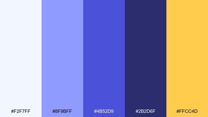 sky violet citrus violet blue color palette with hex codes