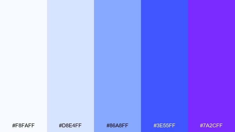 skyberry cream blue raspberry color palette with hex codes