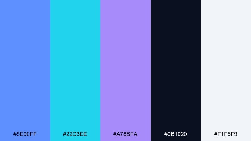 skyline gradient color palette with hex codes