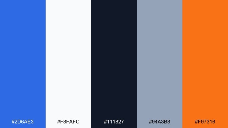 skyline poster medium blue color palette with hex codes