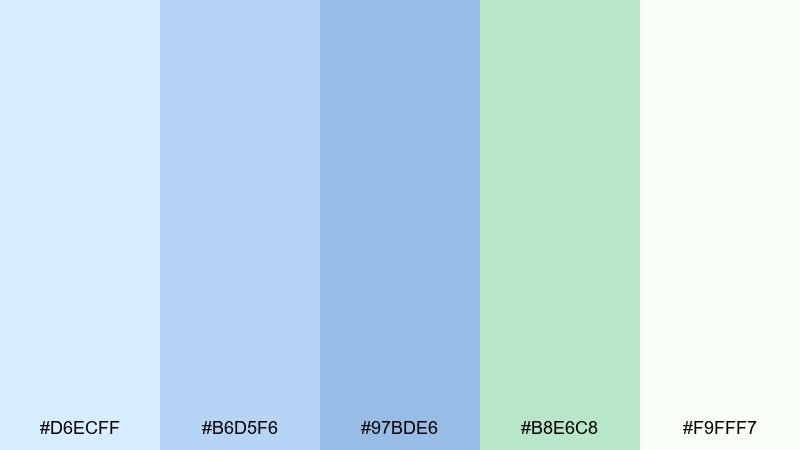 skyline succulent pastel blue green color palette with hex codes