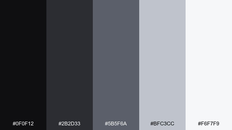 slate and sable winter color palette with hex codes
