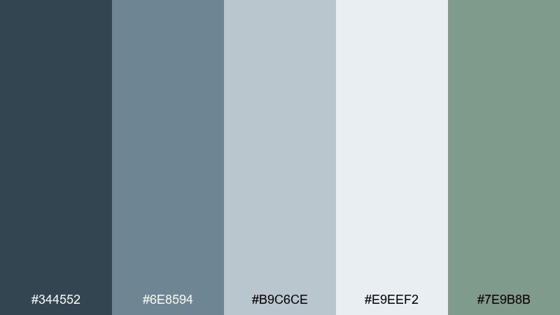 slate and sage color palette with hex codes