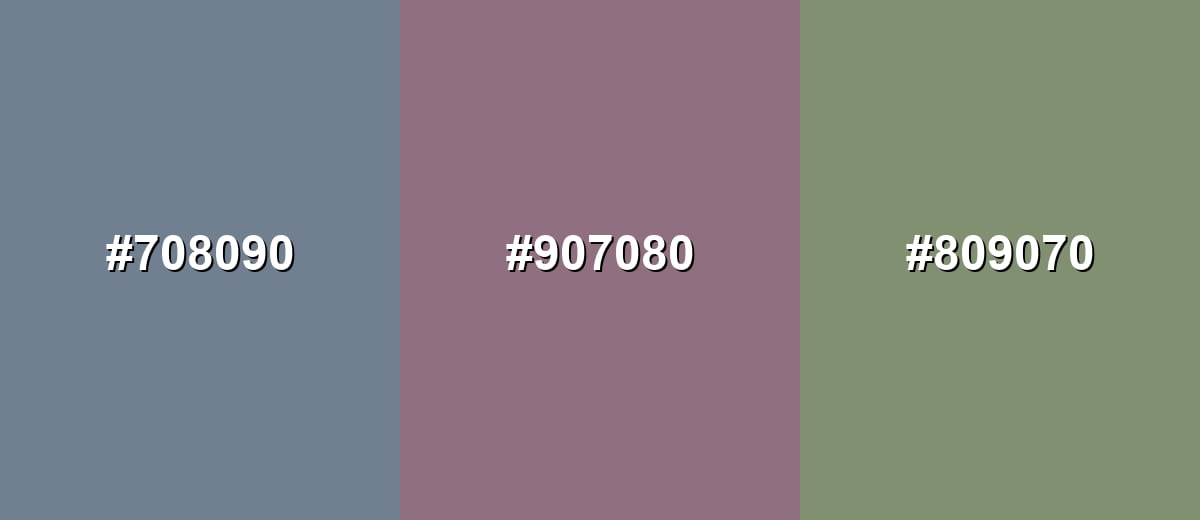 triadic combinations of slate-gray