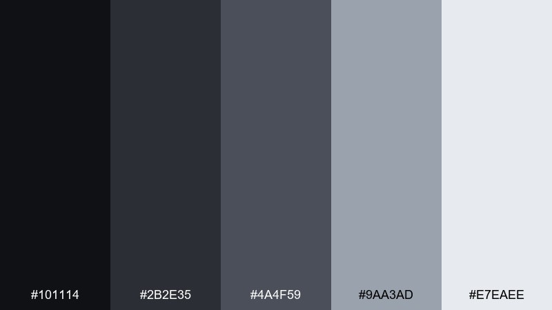 slate smoke color palette with hex codes