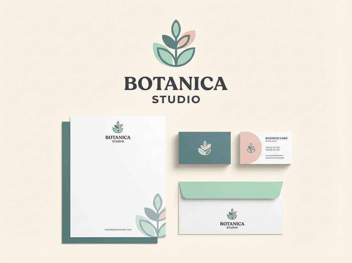 teal blush brand identity kit