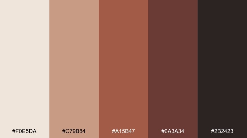smoked clay autumn color palette with hex codes