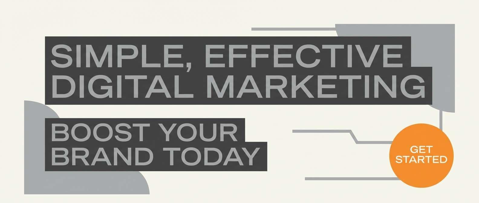 gray orange ad banner