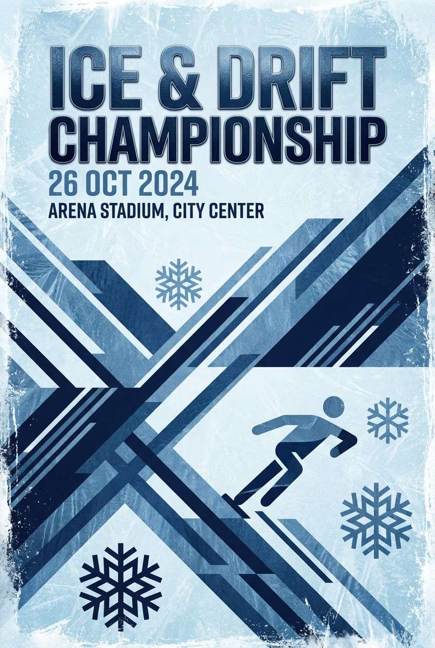 blue sports event poster