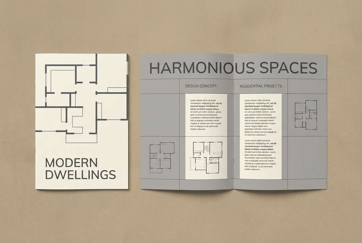 minimal architecture brochure layout
