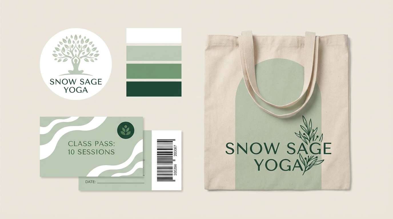 yoga brand identity board