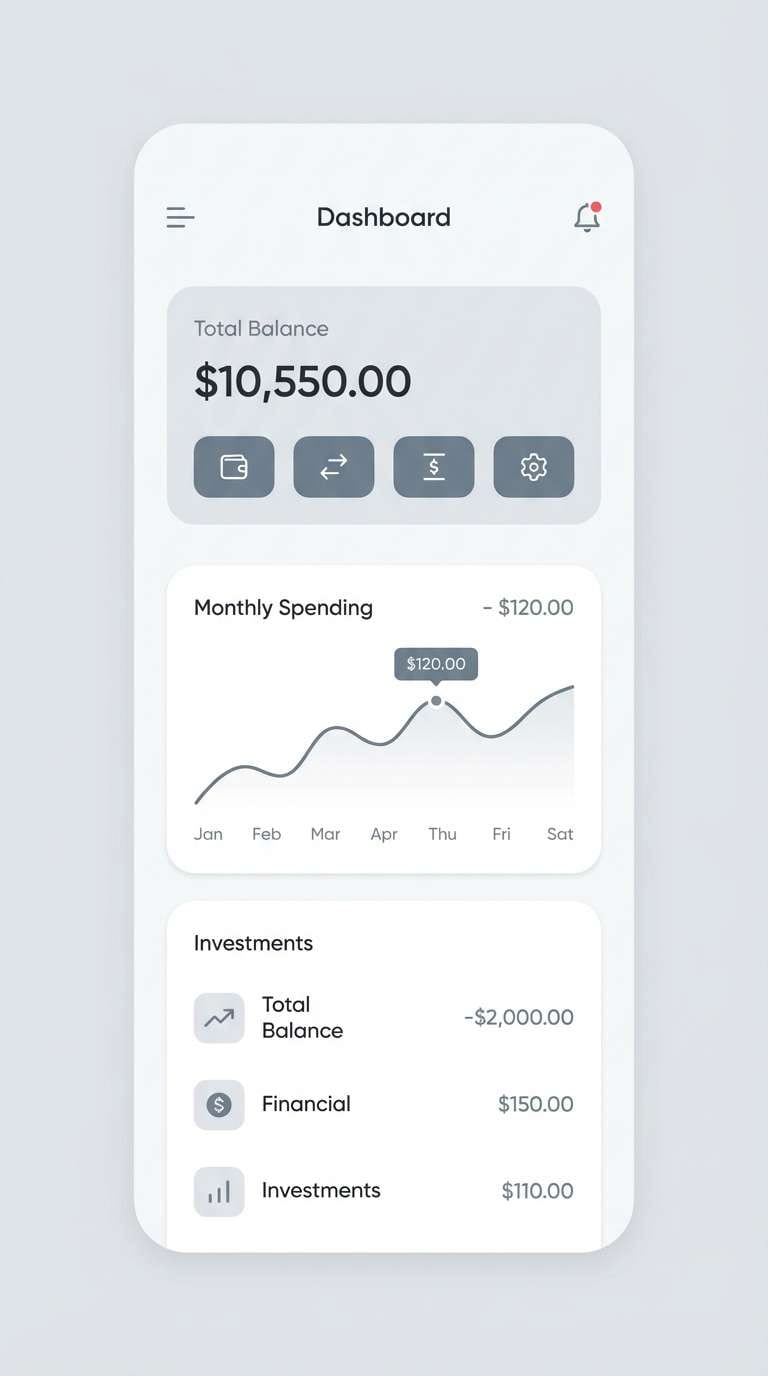 finance app ui screen