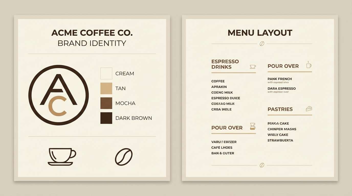 coffee brand kit layout