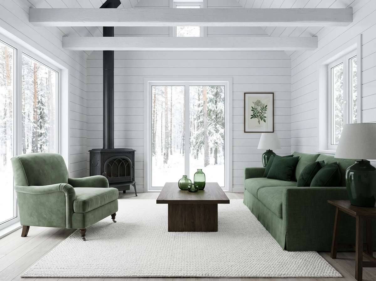nordic cabin living room