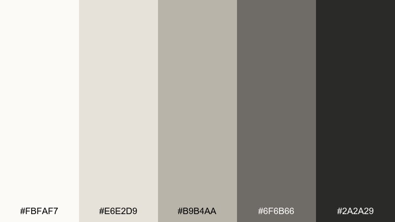snowcap neutral mountain color palette with hex codes