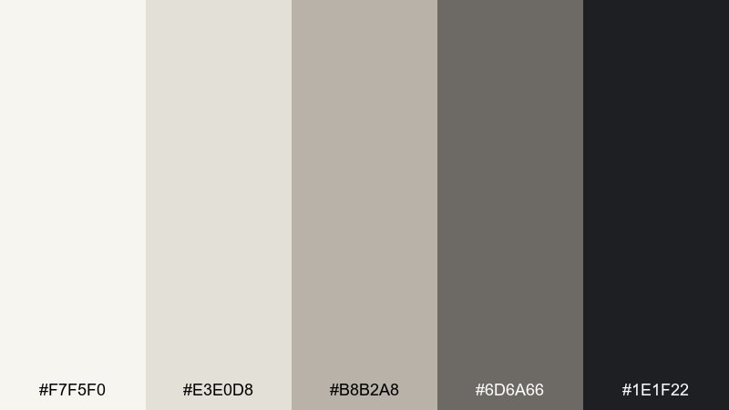 snowdrift neutral winter color palette with hex codes
