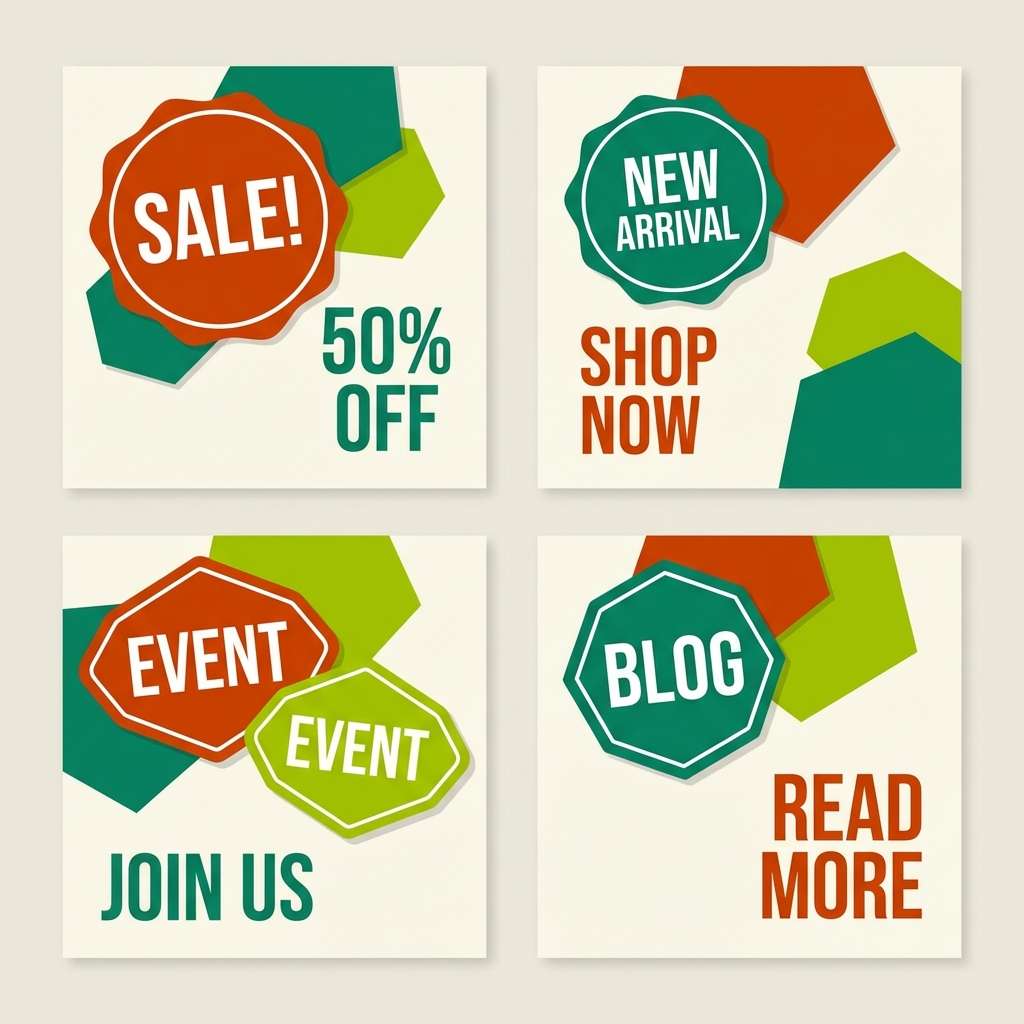 social ad graphic set