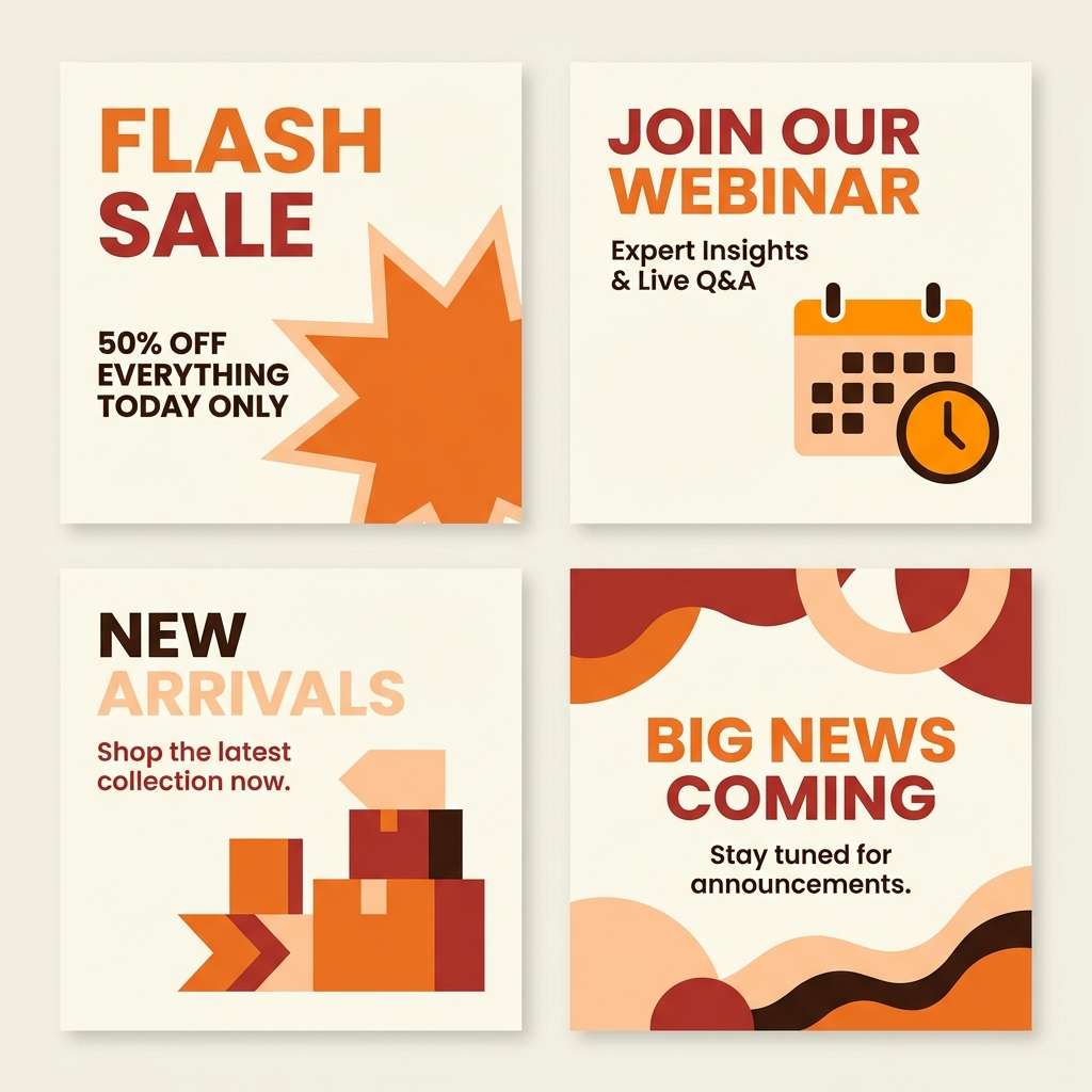 social promo tile set