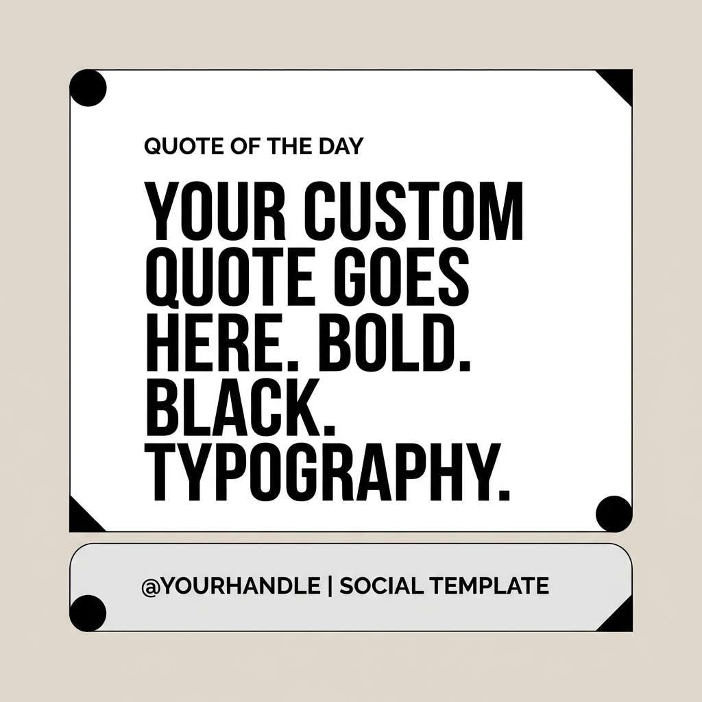social quote template