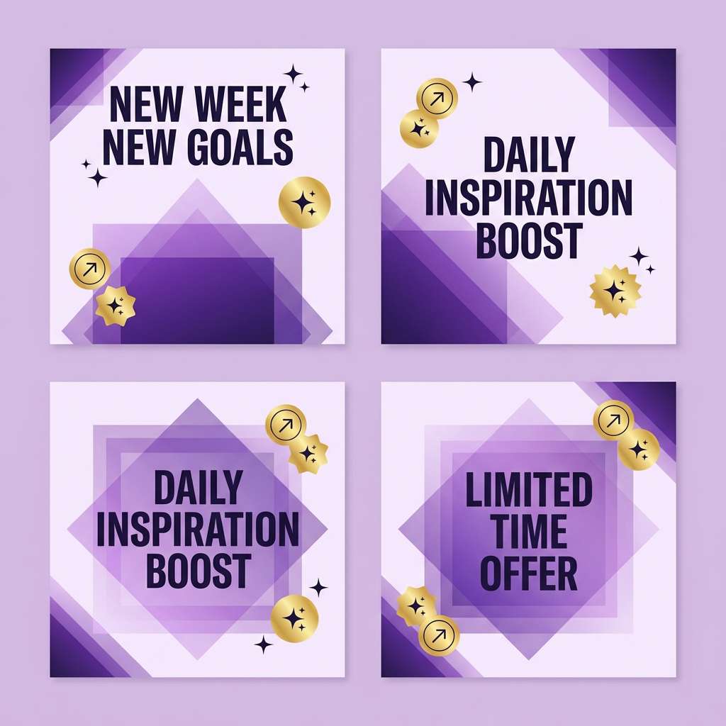 purple social templates