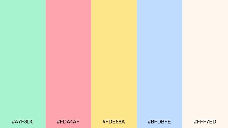 soda fountain pastels retro diner color palette with hex codes